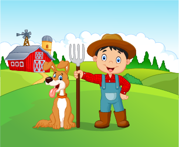 Farmer and dog Farmer and dog