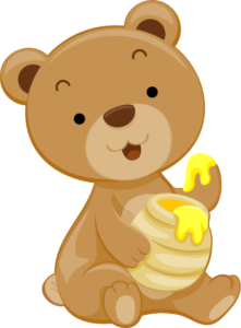 Bear with honey Bear with honey