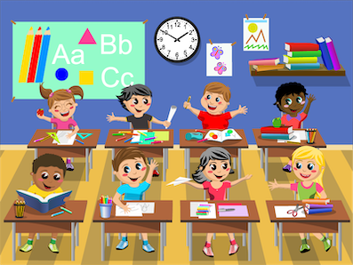 Kids in classroom Kids in classroom