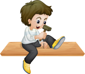 Boy with hammer