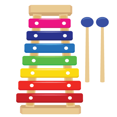 Xylophone with mallets Xylophone with mallets